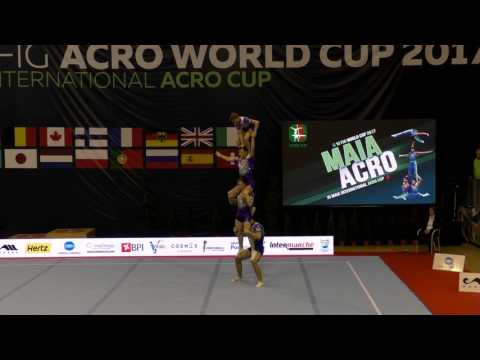 Maia Acro WorldCup 2017   760   PnA   25   WC   MG   GBR    Com Final   WATTS, UPCOTT, TATE & SAWENK