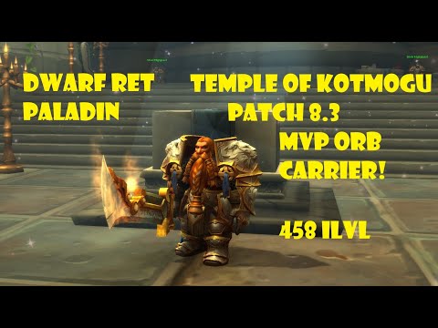 Dwarf Ret Paladin PVP BG 8.3 - MVP Orb Carrier!