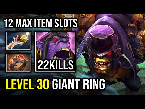 CRAZY Level 30 Giant Ring Ultra Late Game Alchemist 12 Items Slotted Vs Tinker Dota 2
