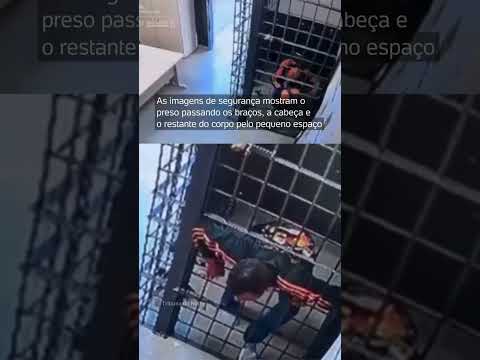 Preso passa pelas grades e escapa da delegacia em Florianópolis (SC)