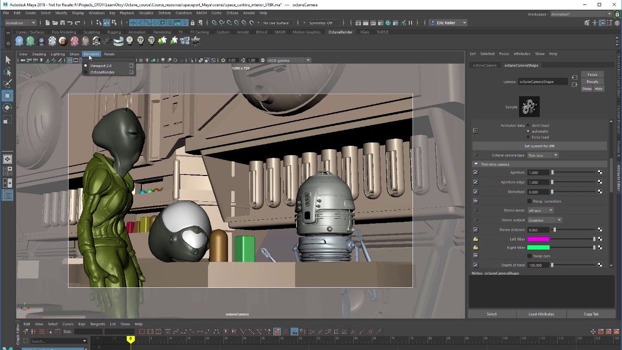 OctaneRender for Maya Lesson 3.8: Octane Camera Basics