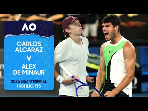Carlos Alcaraz v Alex de Minaur Highlights | Australian Open 2026 Quarterfinal