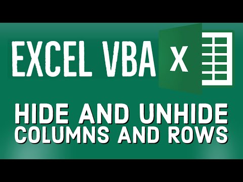 Excel VBA Tutorial for Beginners 23 Hide and Unhide Columns Rows and Cells in Excel
