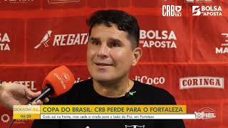 Técnico Eduardo Barroca avalia desempenho do CRB após derrota para o Fortaleza - 23/04/2026