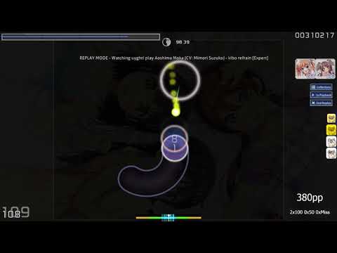 uyghti | Aoshima Moka (CV: Mimori Suzuko) - kibo refrain [Expert] +HDDT 98.68% 531pp #3
