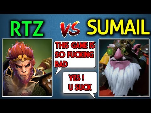 Arteezy [Monkey King] VS SumaiL [Sniper] Dota 2 - GAME is so BAD