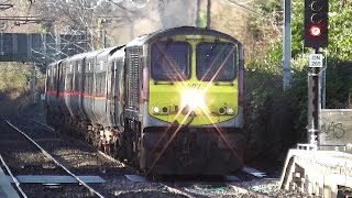 preview picture of video 'IE 201 Class Locomotive 207 + Enterprise Train - Raheny Station, Dublin'