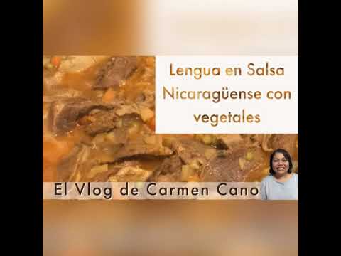 Lengua en salsa nicaragüense con vegetales 😜 (Opciones de Menú Navideña).