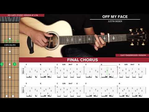 Off My Face Guitar Cover Justin Bieber 🎸|Tabs + Chords|