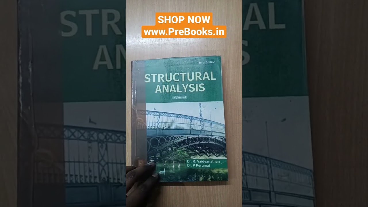 Structural Analysis Volume 1 by R Vaidyanathan SHOP NOW: www.PreBooks.in #shorts #viral #prebooks