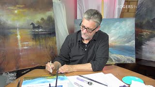 Rob creates a solo painting.