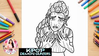 OMG ! Drawing Rumi's Golden Transformation 😍 K-Pop Demon Hunters 2|rumi golden|Drawing for Beginners