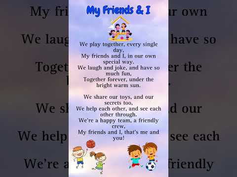 My Friends & I | English poems for kids | Poems in English | #shorts #writtentreasures