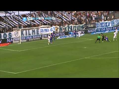 Disparo de Cauteruccio. Quilmes 0 - Tigre 0. Torneo Inicial 2012. Fecha 19. Fútbol Para Todos