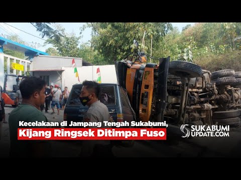 Kecelakaan di Jampang Tengah Sukabumi, Kijang Ringsek Ditimpa Fuso