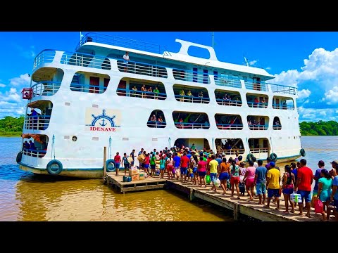 O GIGANTE DO RIO! Navio Imenso Desafia a Amazônia Saindo de Breves para Macapá