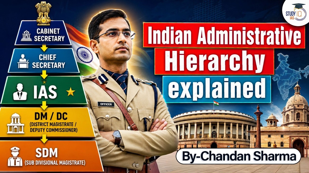 Indian Administrative Hierarchy Explained | SDM to Cabinet Secretary   | By Chandan Sir