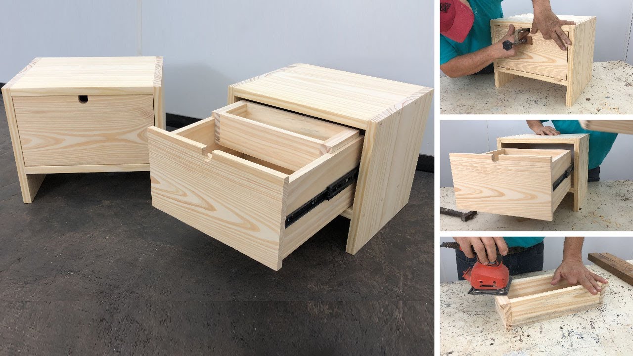 Mesa de Luz De Madera Facil de Hacer - Paso a Paso Tutorial de Carpintería