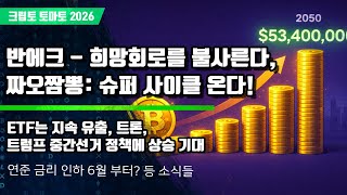 01/11) 반에크 - 희망회로를 불사른다, 짜오짬뽕: 슈퍼 사이클 온다! ETF는 지속 유출, 트론,트럼프 중간선거 정책에 상승 기대