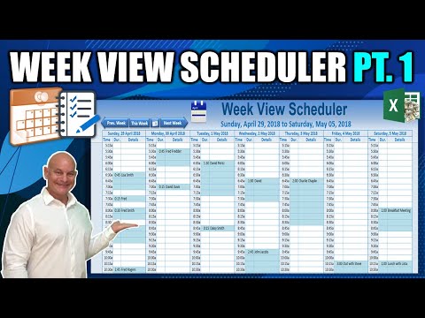 How To Create This AMAZING Week View Schedule In Excel Part 1