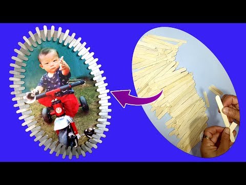 How to make a Photo Frame With Popsicle Sticks Video