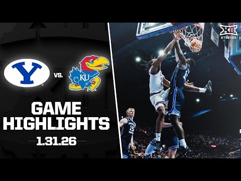 #13 BYU vs. #14 Kansas Game Highlights | 2025-26 Big 12 Men’s Basketball