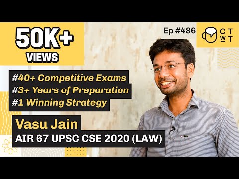 CTwT E486 - UPSC CSE 2020 Topper Vasu Jain AIR 67 | Law Optional | 3rd Attempt