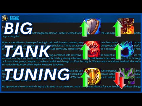 BIG BUFF to all Tanks! But Vengeance DH gets bugfixed!