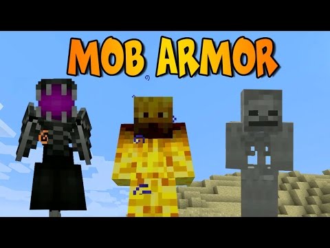 "Ender Dragon!! Herobrine!! Blaze!!"  |  MOB ARMOR Mod |  Mod Review Minecraft
