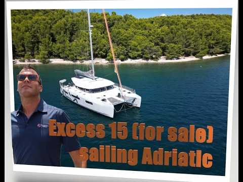 EXCESS 15 performance catamaran sailing the waters of Adriatic, sea trial tour review