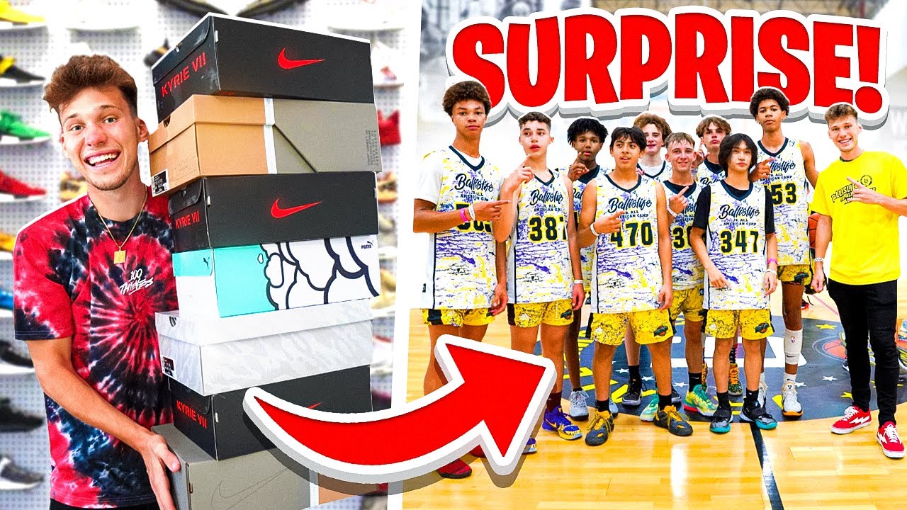 Surprising Basketball Team With NEW Shoes If They WIN!