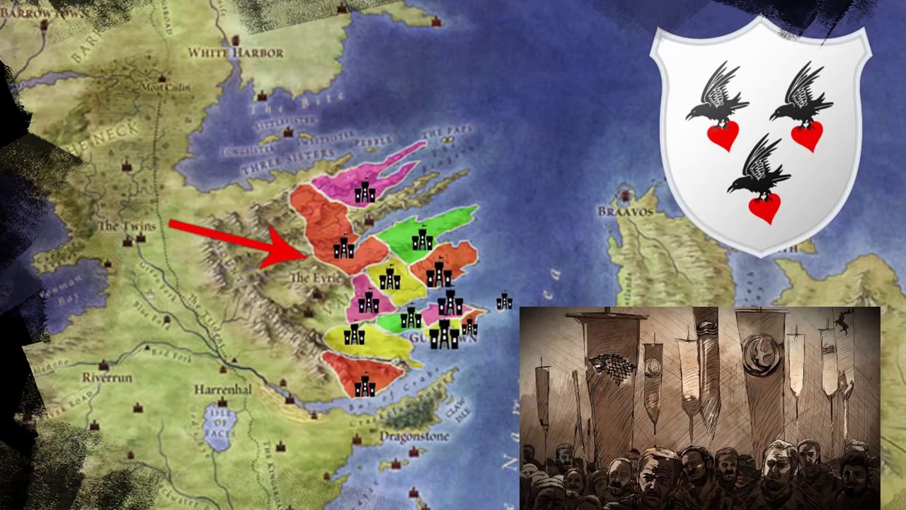 Houses of the Vale and Their History | Map of the Known Houses of Westeros