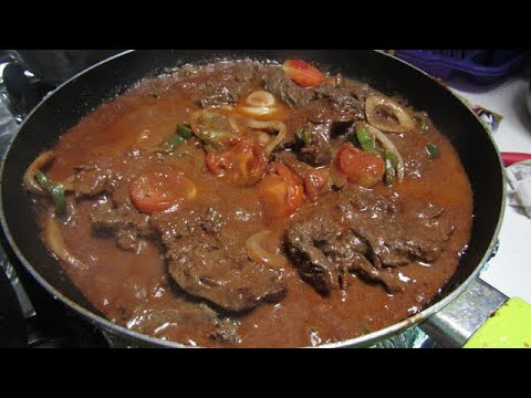 Bistec de Hígado con salsa de tomate recetas caseras nicaraguenses