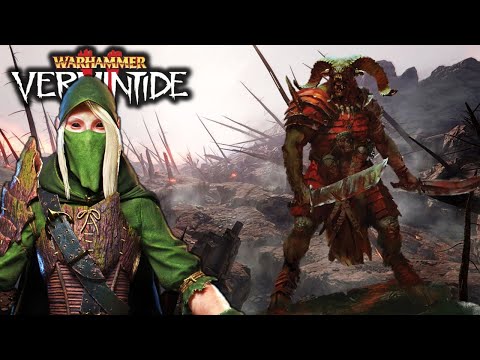 THE HARDEST MAP IN VERMINTIDE 2 - Cataclysm Dark Omens - Wood Elf Waystalker Hunting Beastmen