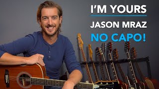 Jason Mraz &quot;I&#39;m Yours&quot; Guitar Tutorial NO CAPO | chords + Intro lead