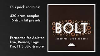 Video thumbnail for Bolt - Industrial Drum Samples Demo by ModeAudio