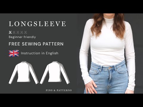 DIY Longsleeve with Crewneck with free sewing pattern *beginner friendly*