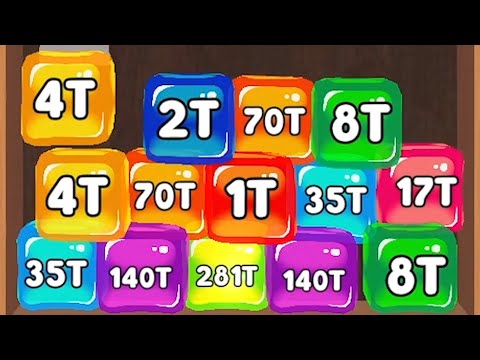 Merge Cube 2048 3D - ASMR Gameplay (Cubes Math, Level Up NumberBlocks Jelly Balls) Part 044