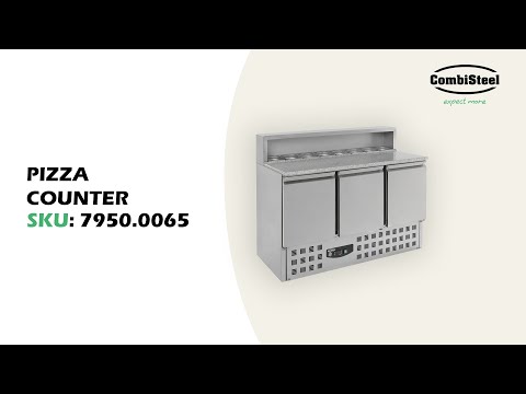 video 1, Meuble à pizza 3 portes GN1/1 structure réfrigérée