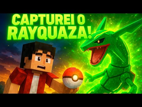 eu capturei meu primeiro lendario! (rayquaza) minecraft pixelmon #10