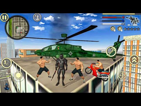 Black Panther Rope Hero Vice Town Crime Simulator #23 - Android Gameplay