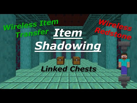 Item Shadowing Explained - Wireless item transfer - Vanilla Minecraft 1.12+