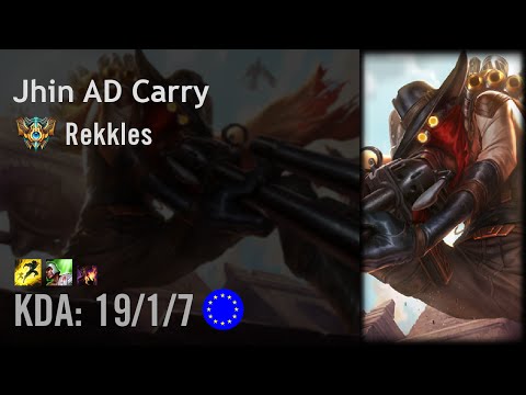 Jhin AD Carry vs Ashe - Rekkles - EUW Challenger Patch 6.16