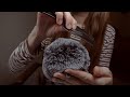 ASMR Fluffy Mic Brushing Scalp Check No Talking Brown Noise