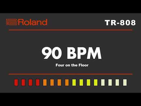 Roland TR-808 Four On The Floor 90 BPM Backing Track