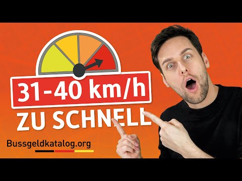 💨 31 bis 40 km/h zu schnell 🏎️ Wie hoch ist das Bußgeld?