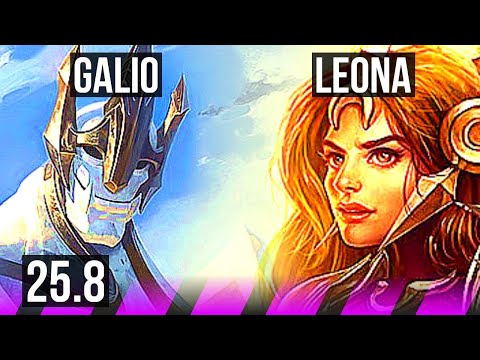 GALIO & Jinx vs LEONA & Ezreal (SUP) | KR Grandmaster | 25.8