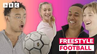 Freestyle football champion Lia Lewis meets the Dear England cast ⚽ - BBC