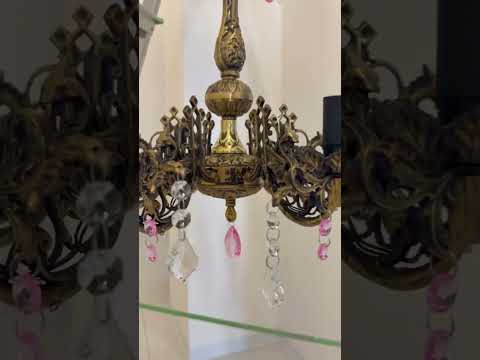 фото люстра бронзовая старинная 0