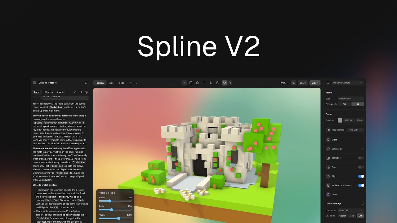Introducing Spline V2 - AI Agents, WebGPU and MCP video thumbnail